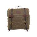 Handmade medium backpack with a secure flap closure and premium leather straps.