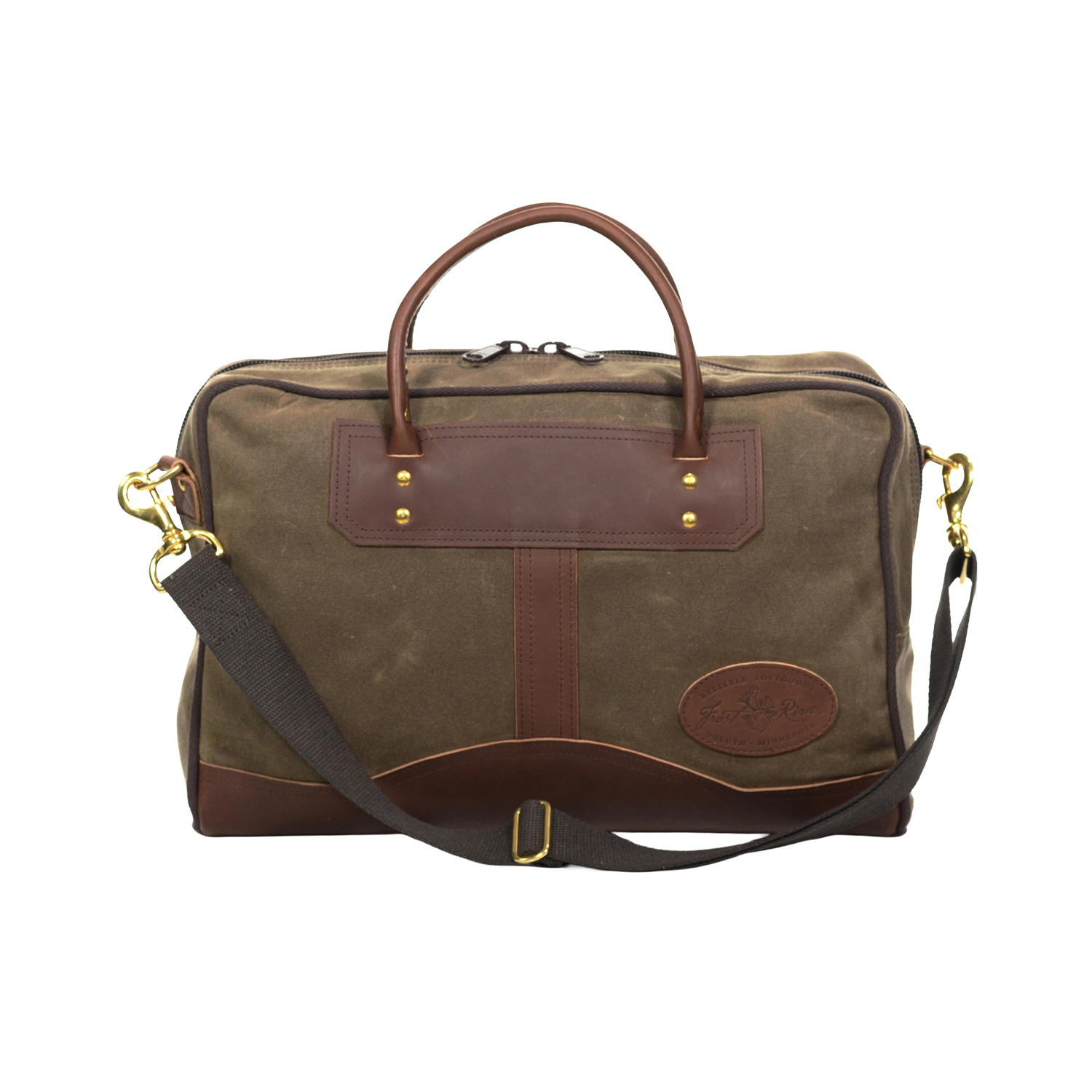 On either side of the Document Briefcase there are premium leather handles that are secured with hand 