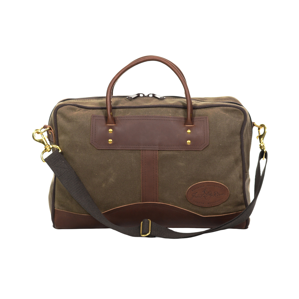 On either side of the Document Briefcase there are premium leather handles that are secured with hand 