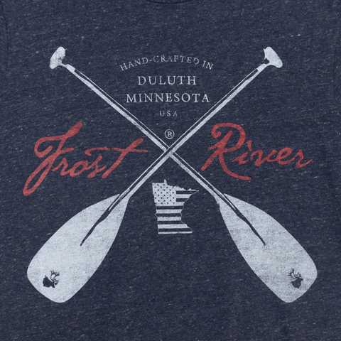 Men's Navy Crossed Paddles T-Shirt