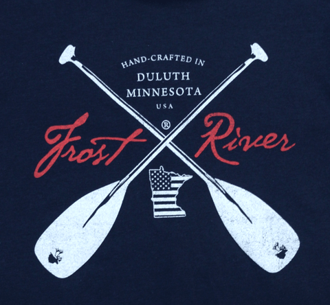 Kid's Navy Crossed Paddles T-Shirt - Youth