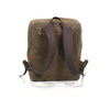Hand pounded brass rivets and hand sown stitching keep these cotton webbed straps sturdy and in place. 