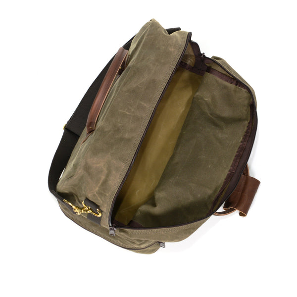 This luggage bag is handcrafted in the USA.