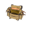 Two top flaps at the opening of the bag to secure your load. With a extra slip pocket on the front of bag.