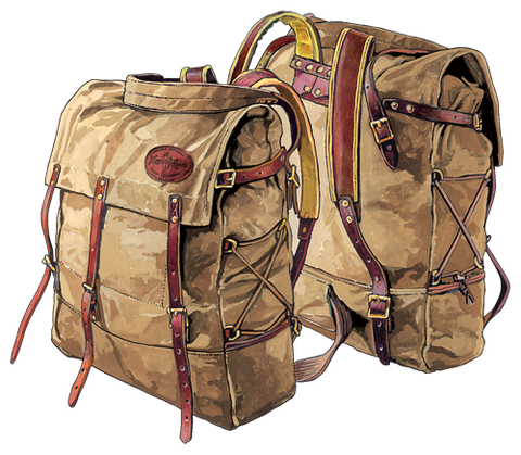 A very traditional canoe pack with strong reinforcements in just the right spots.
