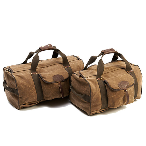 Duffle bag available in multiple sizes, handmade with premium USA sourced materials.