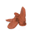The choppers come in palomino, saddle, and black buckskin leather.