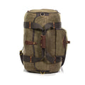 Waxed canvas luggage bag, with premium leather and solid brass accessories.