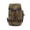 Waxed canvas luggage bag, with premium leather and solid brass accessories.