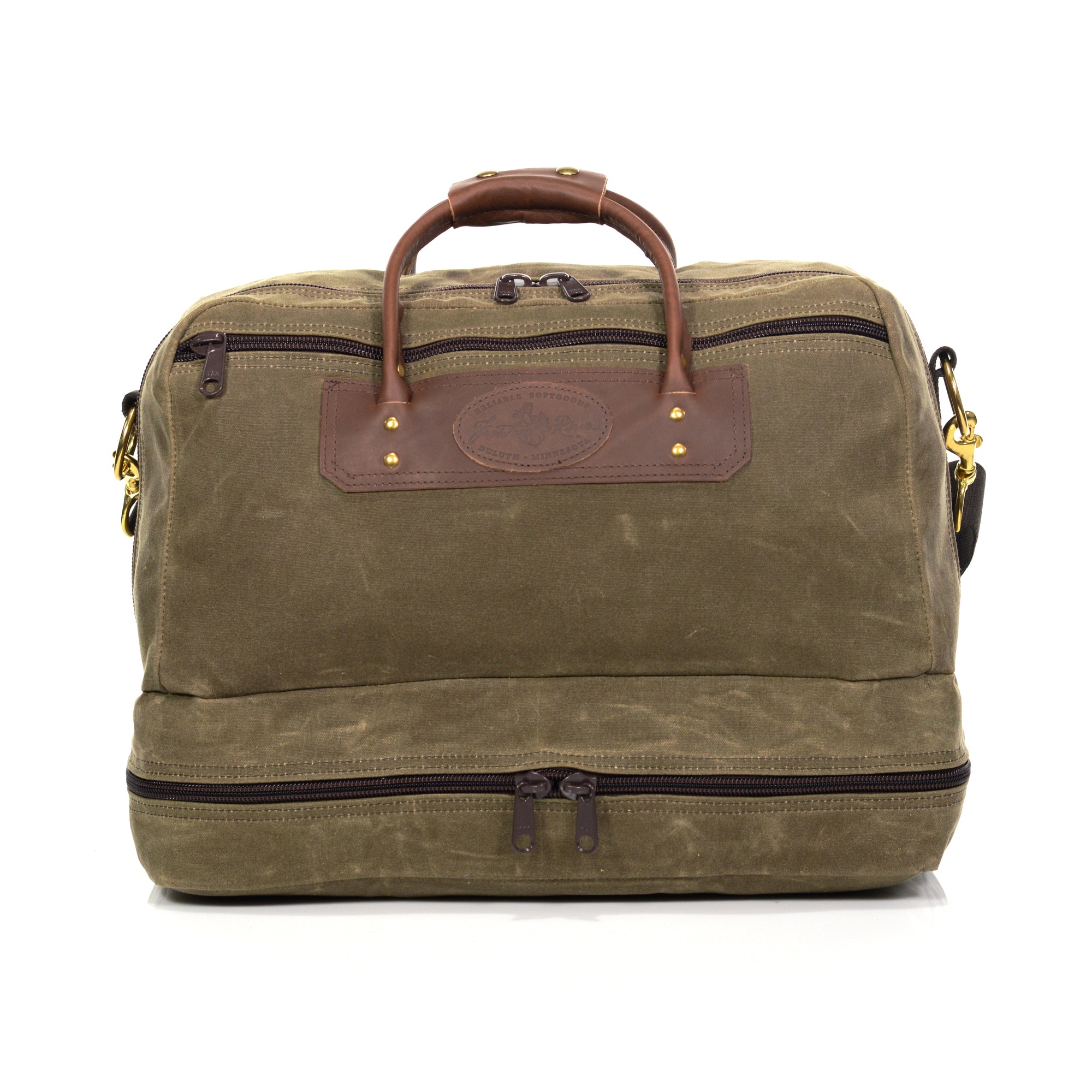 The Prairie Boot Bag is the perfect travel bag with a large zippered pocket on the bottom to store shoes, boots, or other accessories you might not want with your cloths.