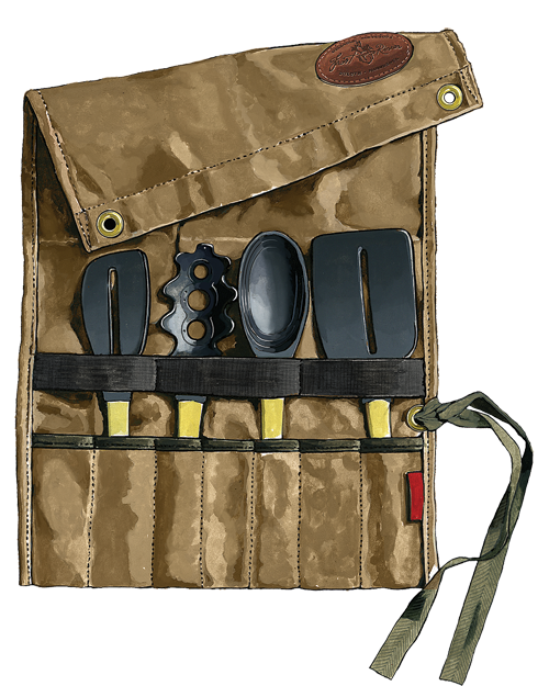 There is an additional piece of elastic above each slip pocket to ensure that the items will not more around.